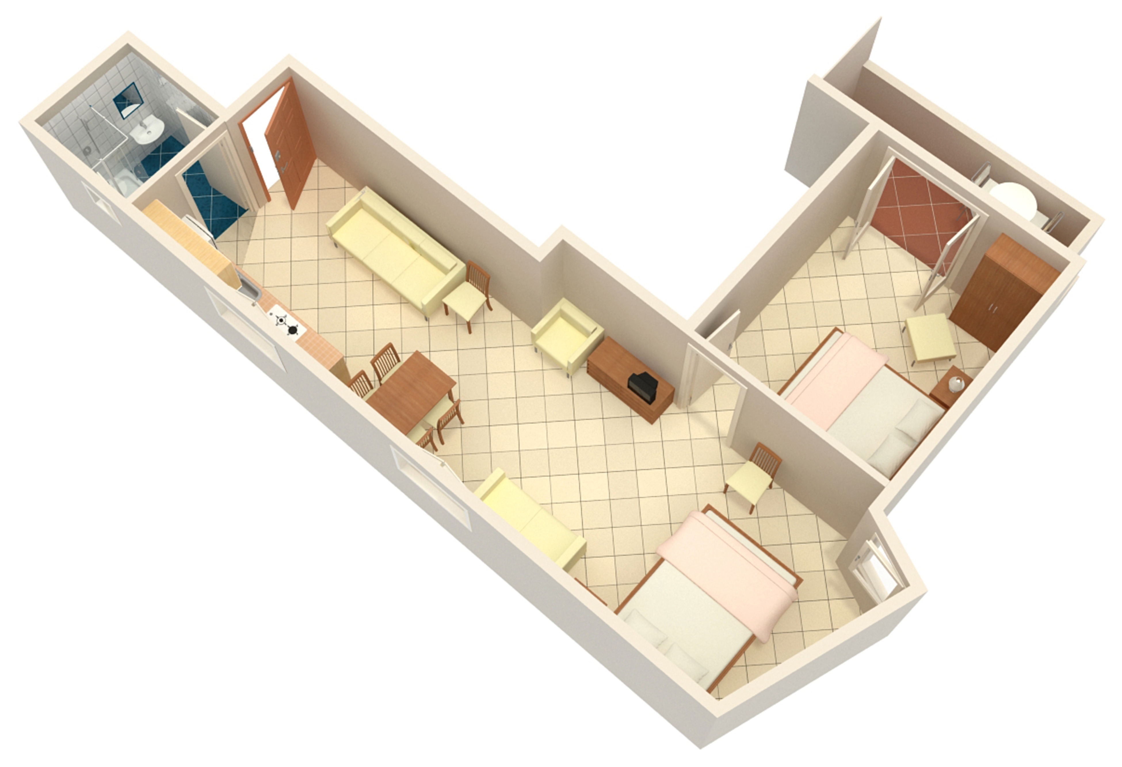 Studio flat with balcony and sea view Bibinje, Zadar  AS-c