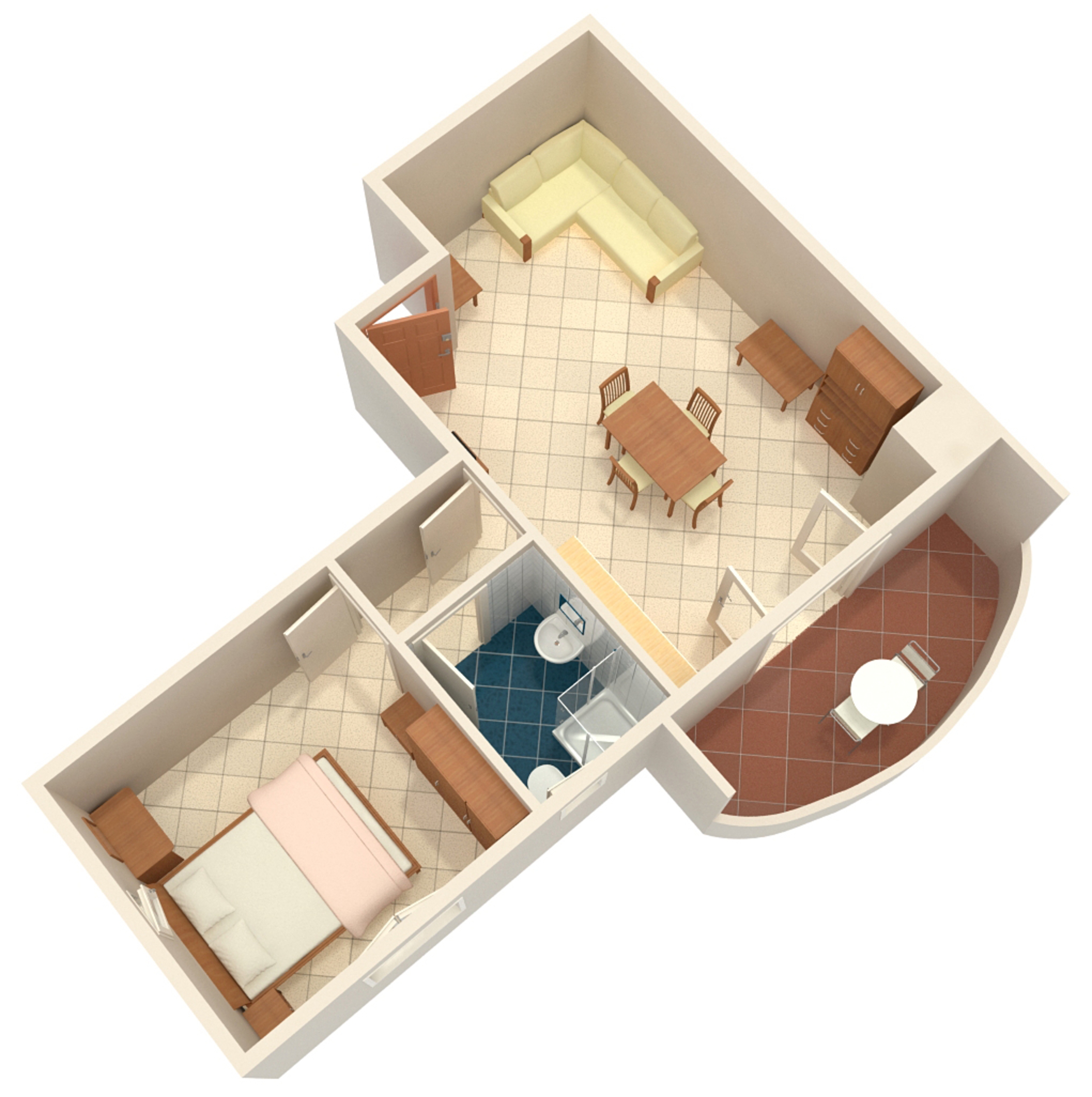 Jednosobni apartman uz plažu Ražanac, Zadar  A-c