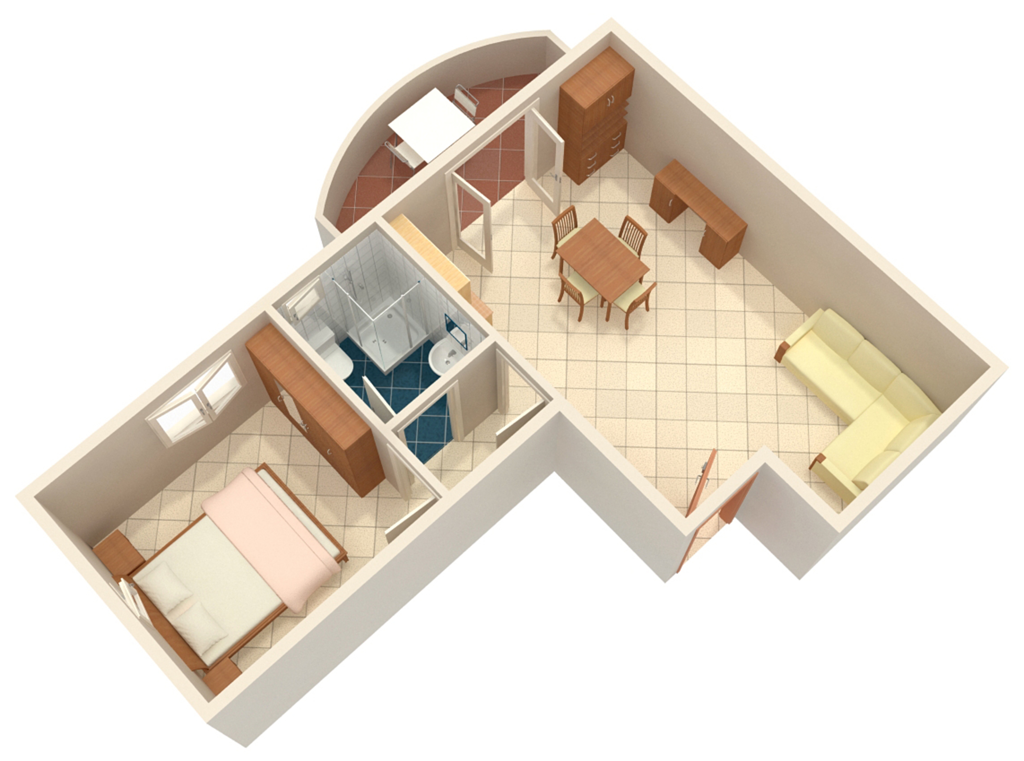 Jednosobni apartman uz plažu Ražanac, Zadar  A-d