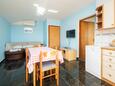 Obývací pokoj Ražanac, Obývací pokoj v ubytování typu apartment, s klimatizací, domácí mazlíčci povoleni a WiFi.