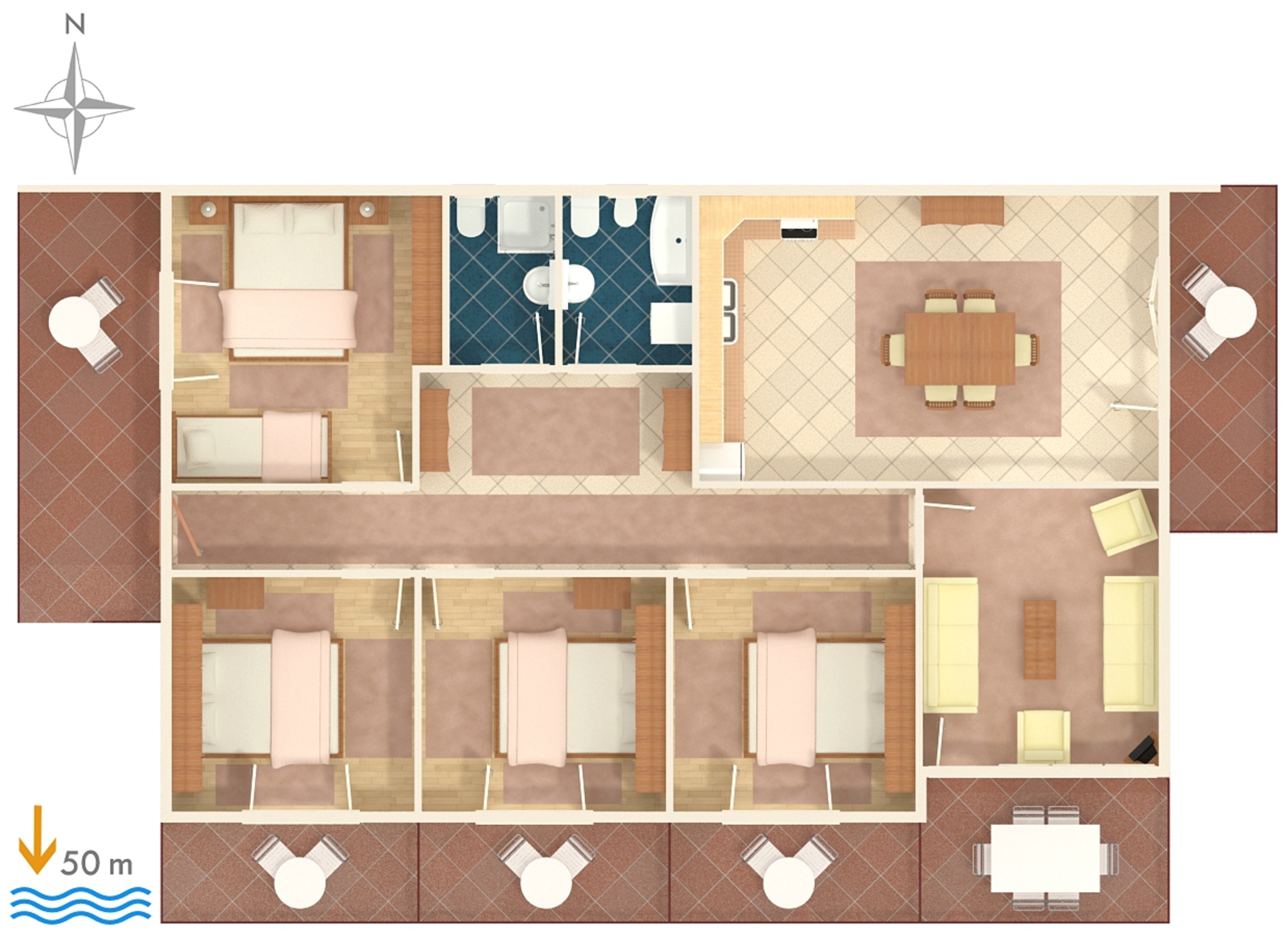 Four bedroom apartment near beach Sućuraj, Hvar  A-a
