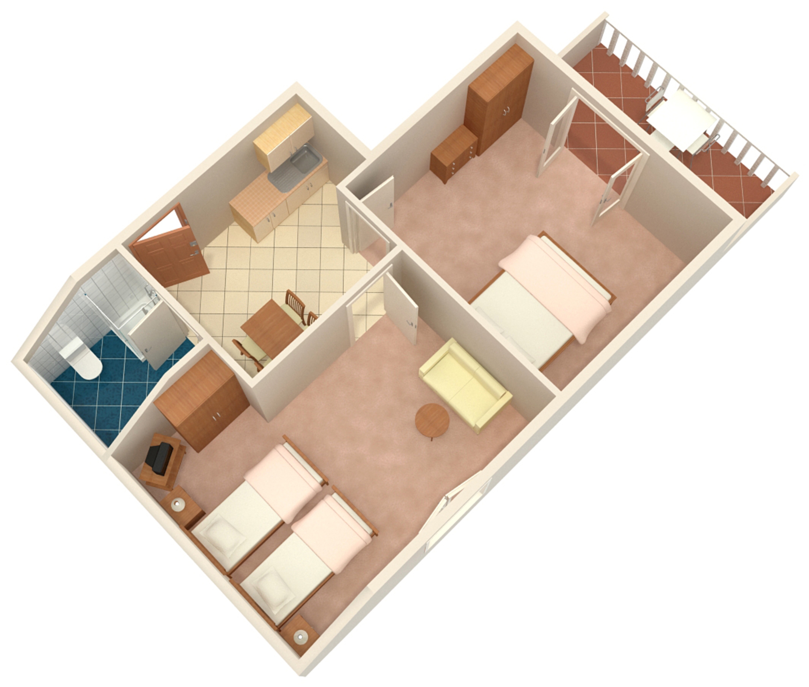 Two bedroom apartment with terrace and sea view Vrsi - Mulo, Zadar  A-a