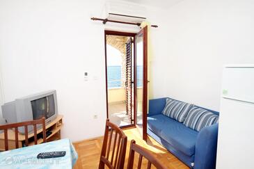 Kožino, Woonkamer in the apartment, air condition available, (pet friendly) en WiFi.