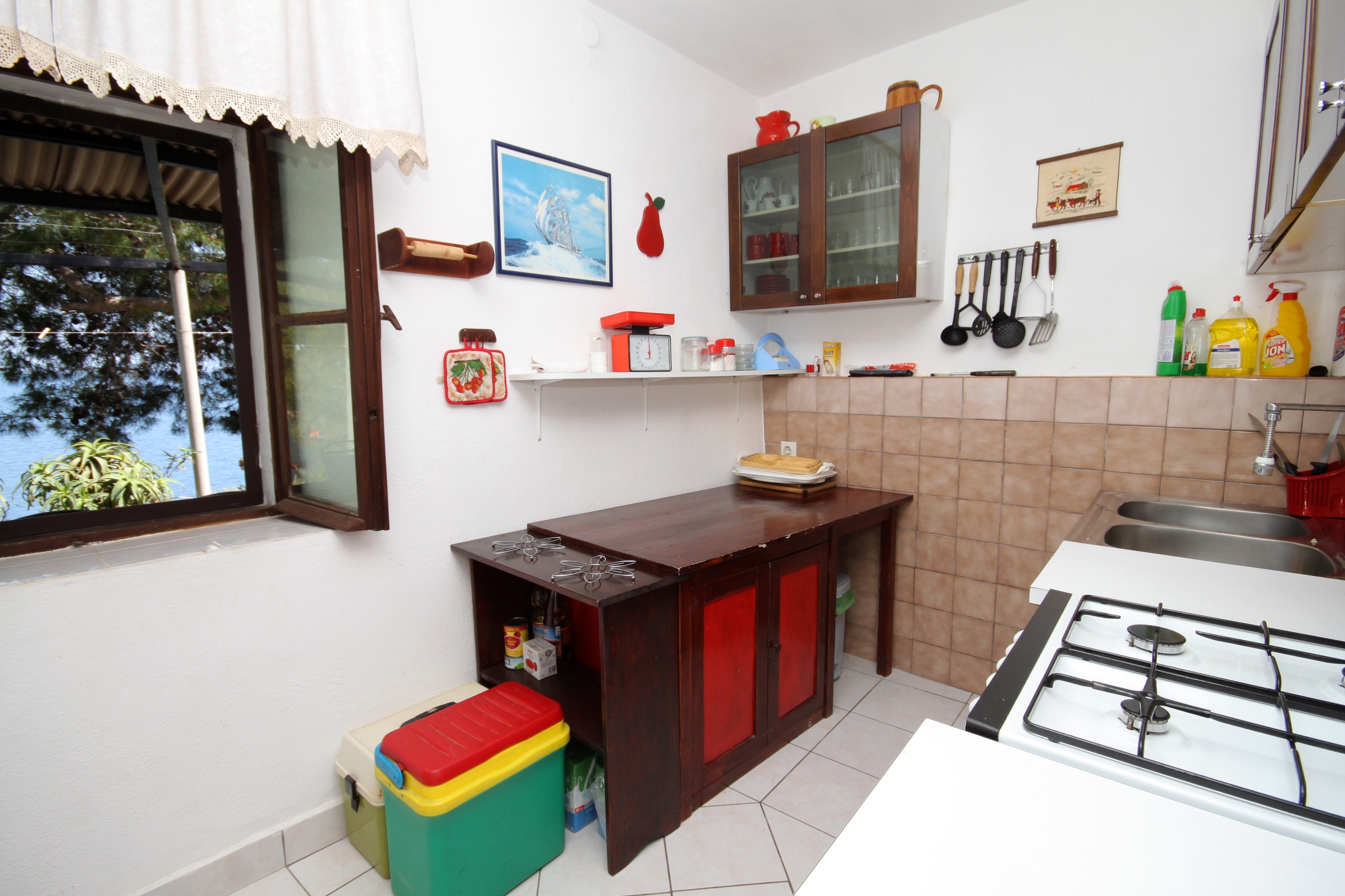 Four bedroom apartment with terrace and sea view Cove Torac, Hvar  A-a