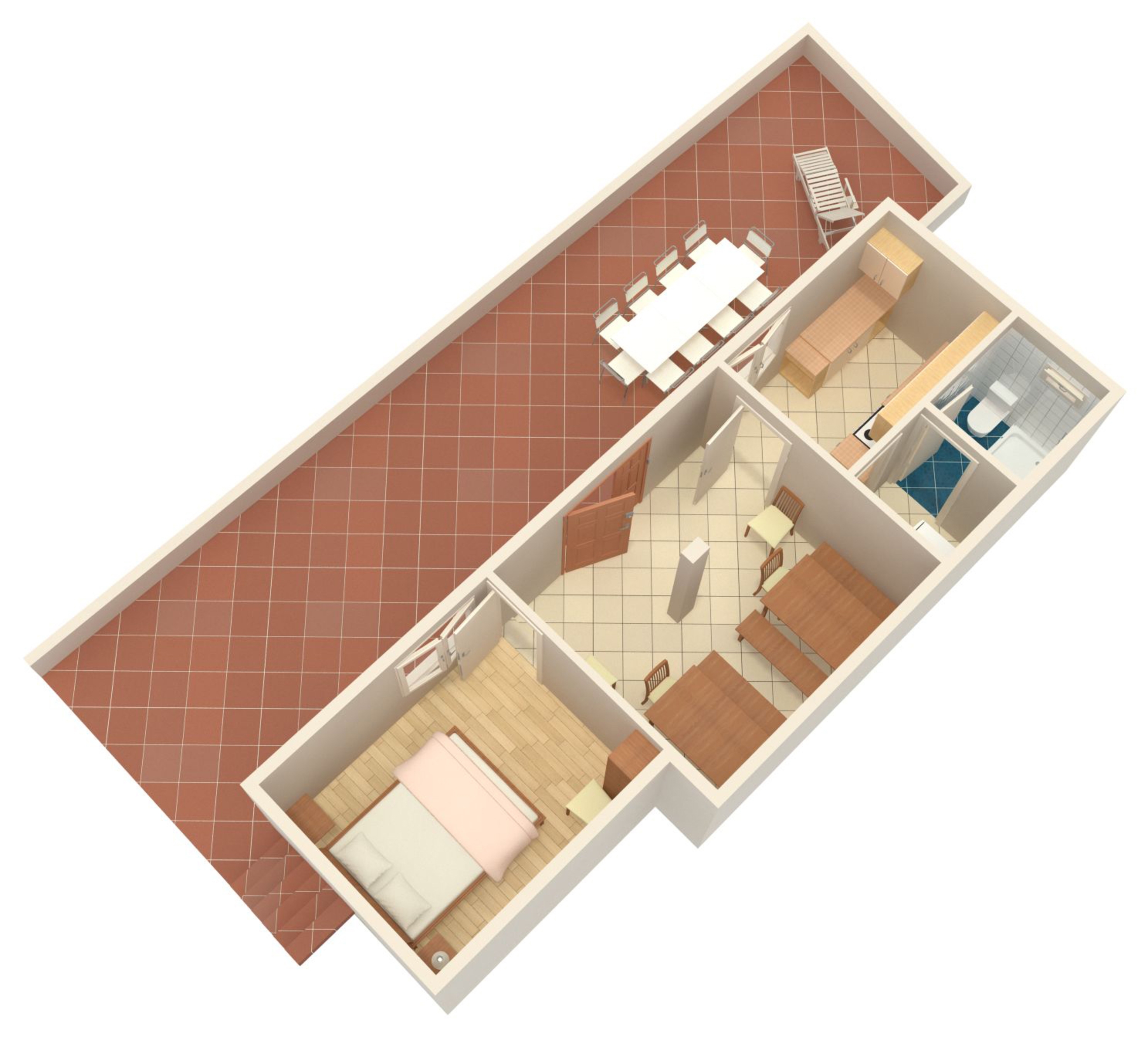 Four bedroom apartment with terrace and sea view Cove Torac, Hvar  A-a