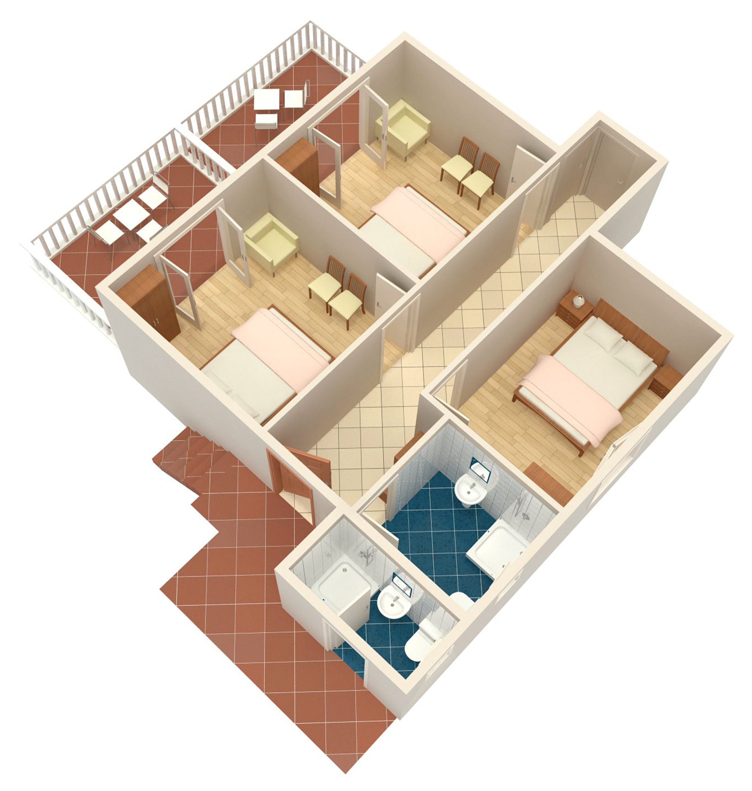 Four bedroom apartment with terrace and sea view Cove Torac, Hvar  A-a