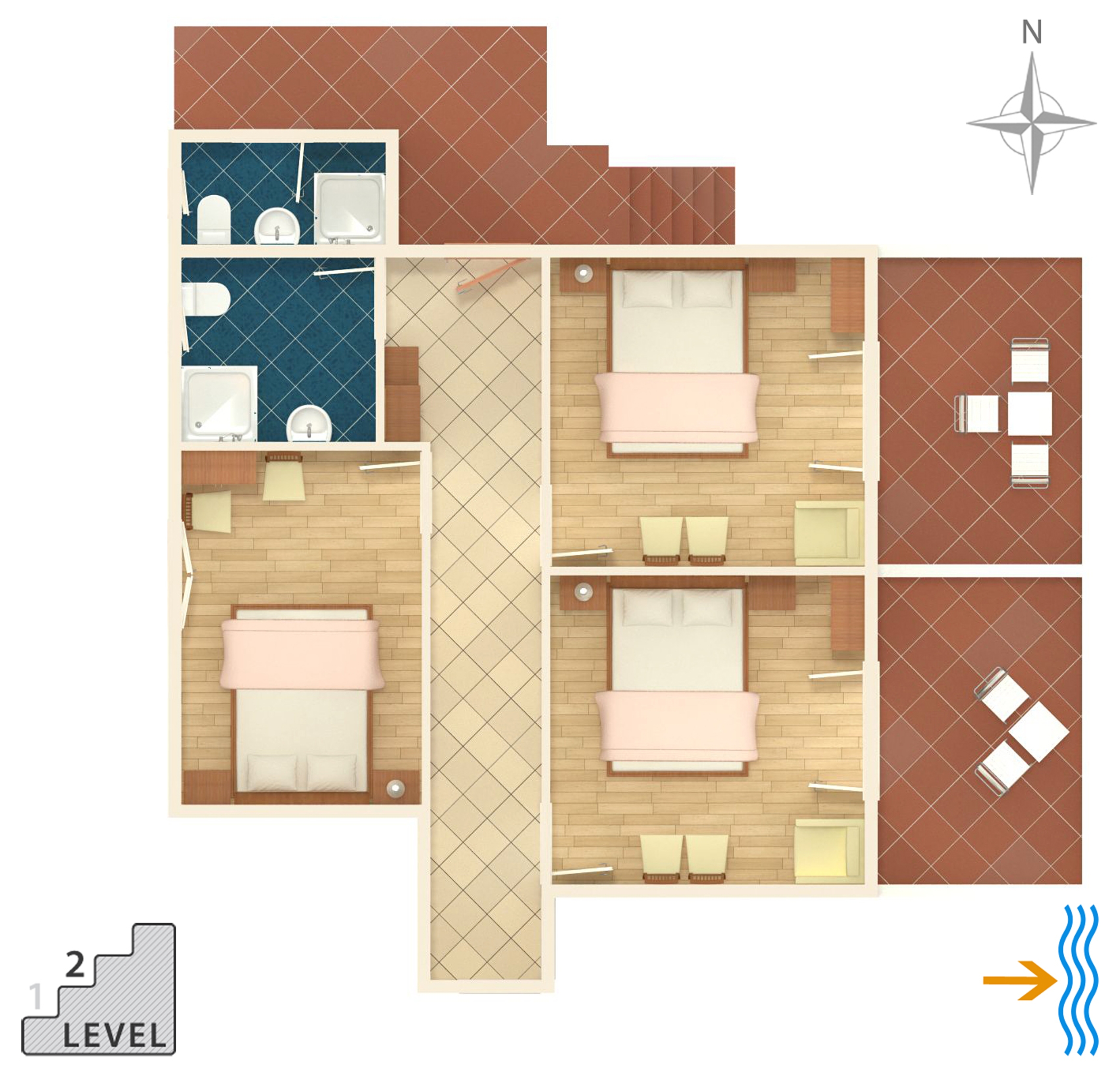 Four bedroom apartment with terrace and sea view Cove Torac, Hvar  A-a