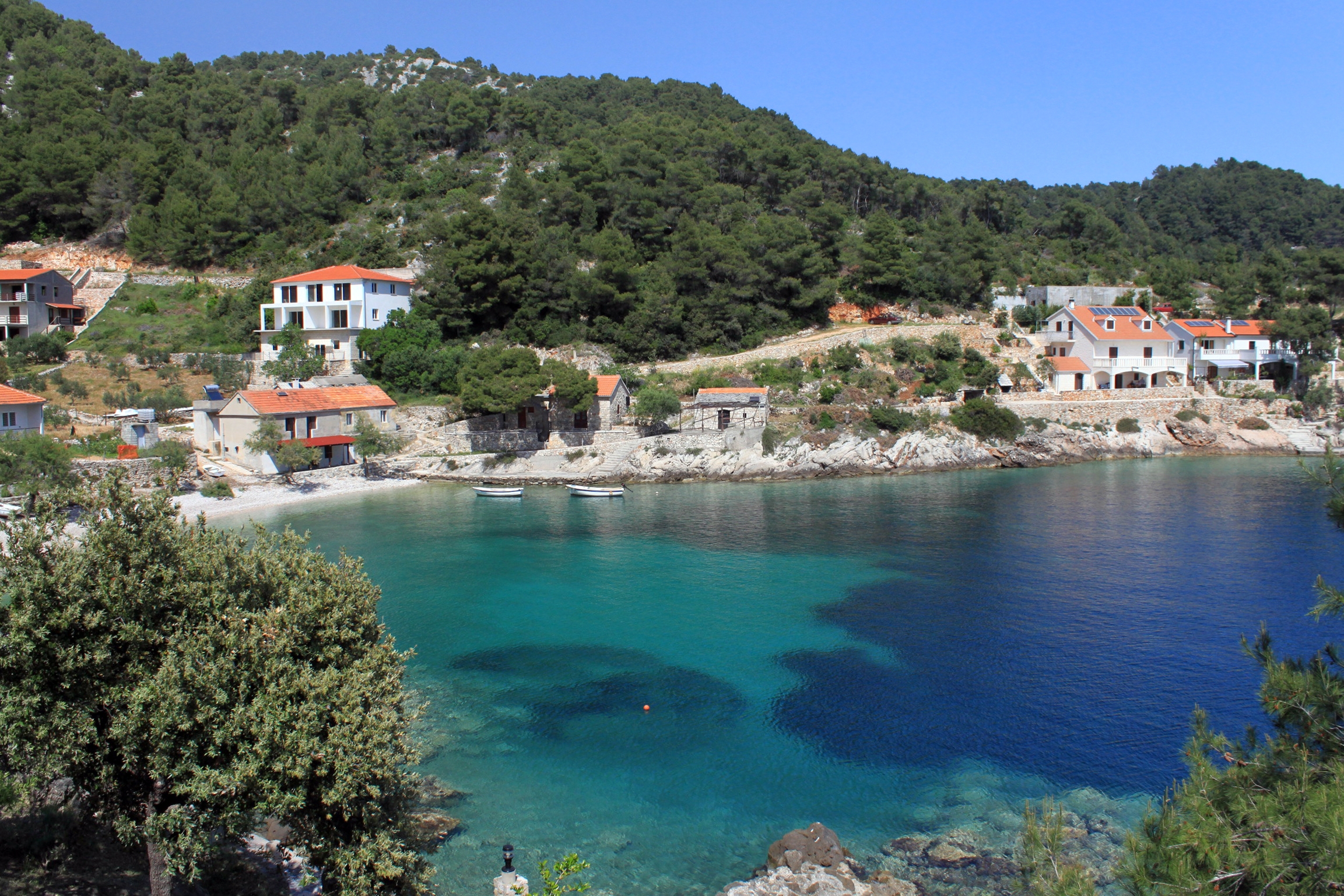 Four bedroom apartment with terrace and sea view Cove Torac, Hvar  A-a