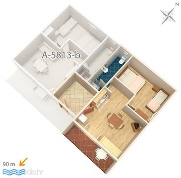 Plan Privlaka, Plan in the apartment, WIFI.