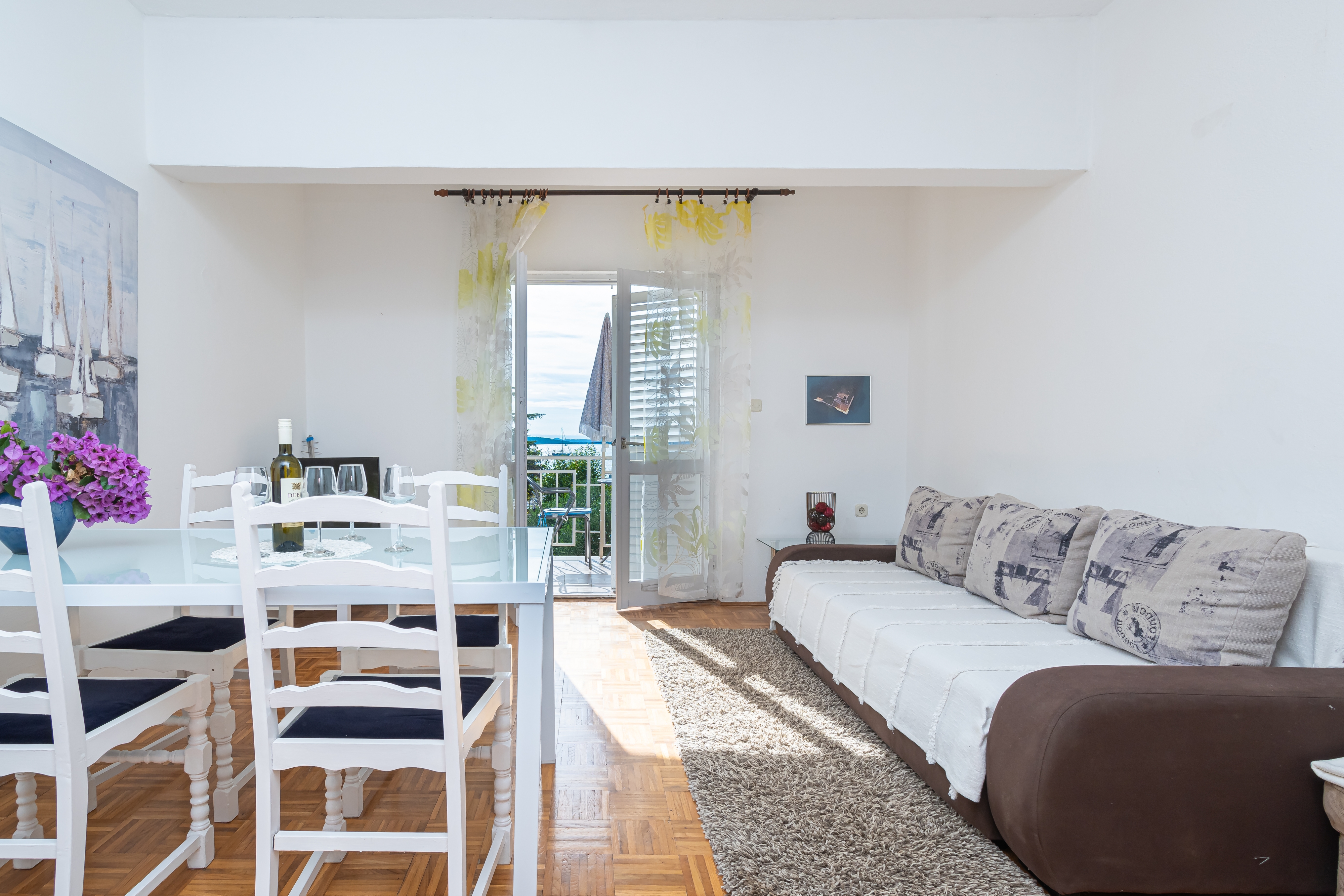 One bedroom apartment with terrace and sea view Sukošan (Zadar) (A-5863-b)