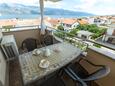 Ražanac, Terrasse dans l’hébergement en type apartment, avec la vue sur la mer et WiFi.