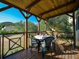 Terrace Drage, Terrace in the apartment, with a sea view, (pet friendly) and WiFi.
