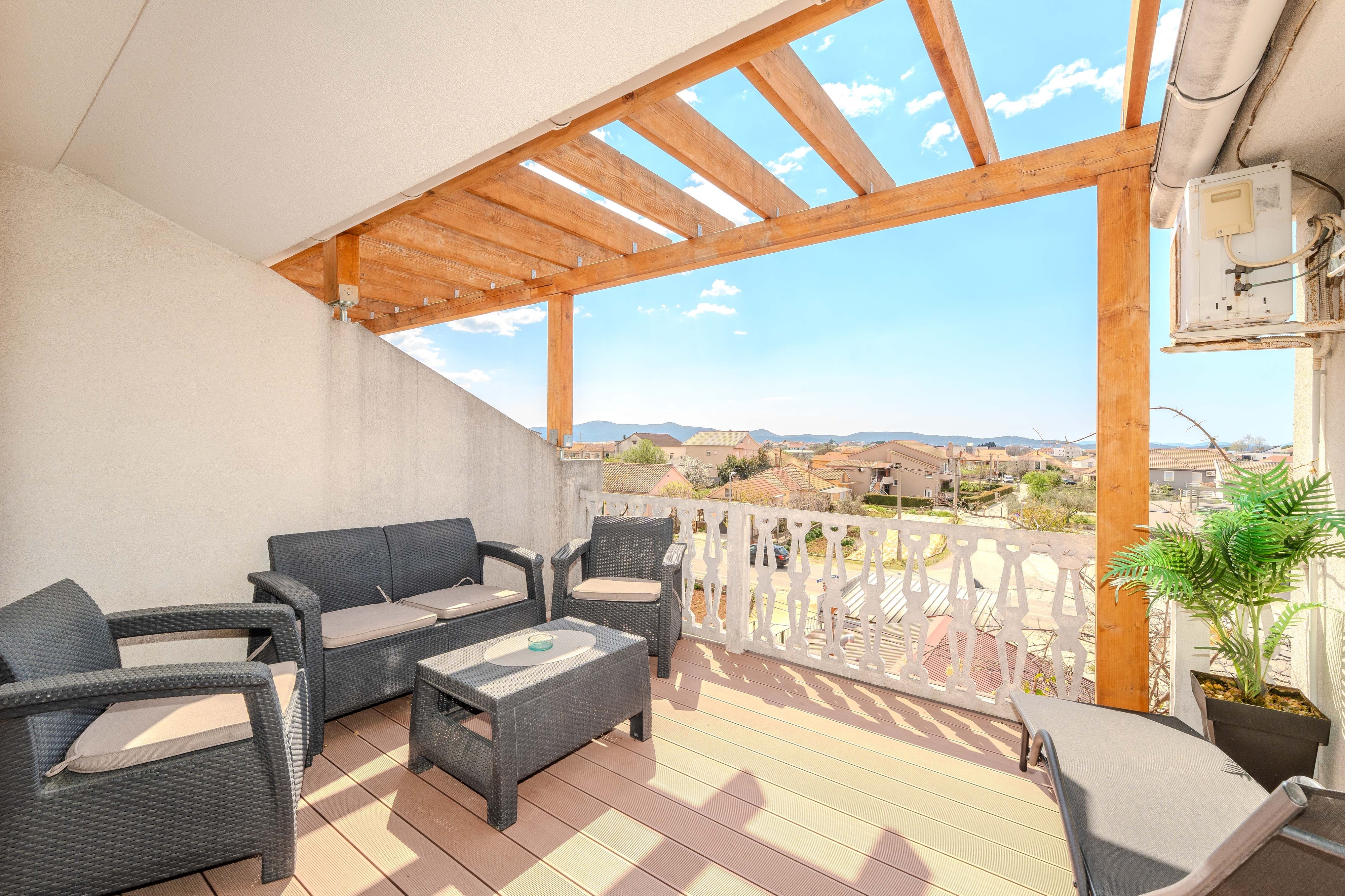 One bedroom apartment with terrace and sea view Sukošan, Zadar (A-5906-b)