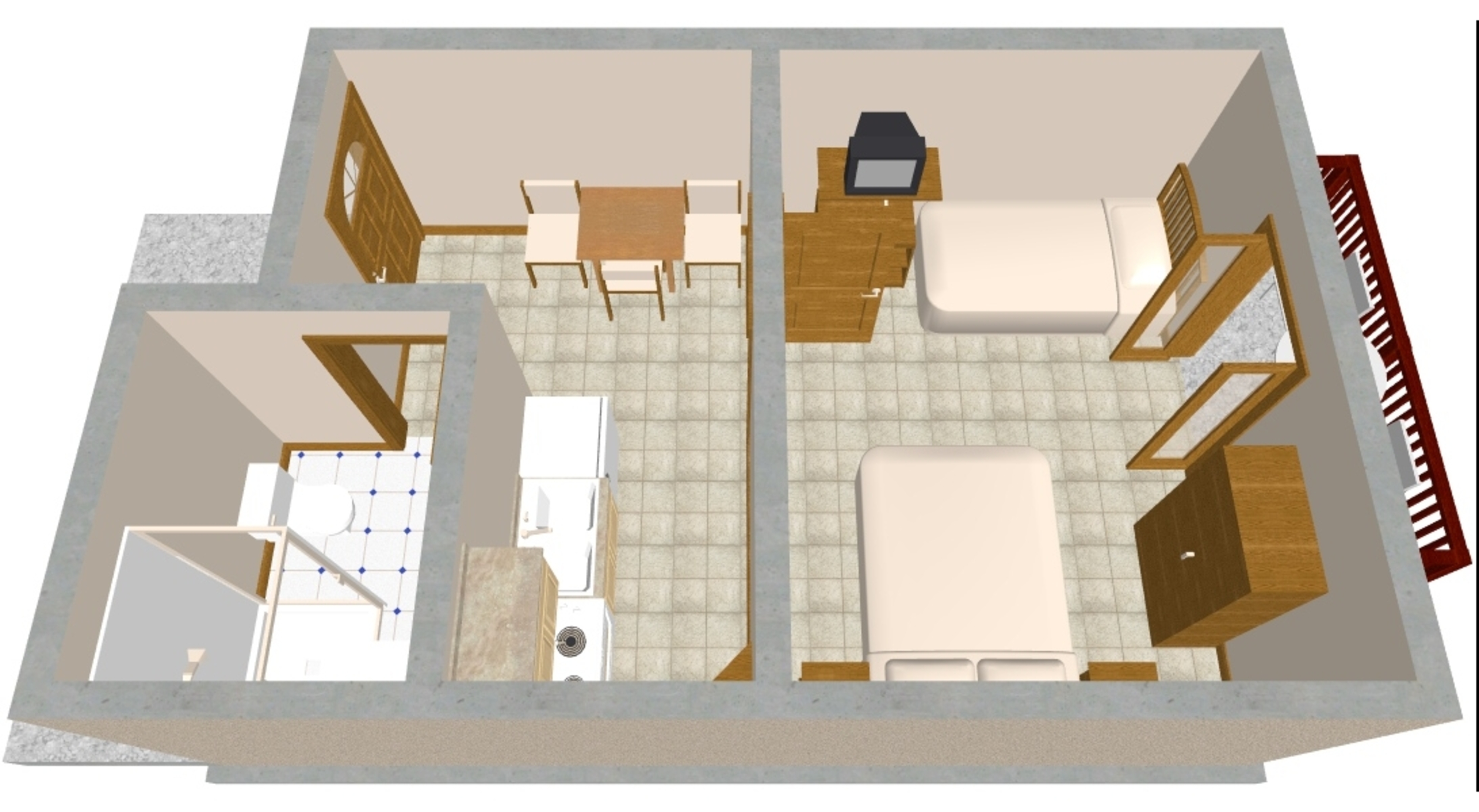 Studio flat with terrace and sea view Hvar  AS-b