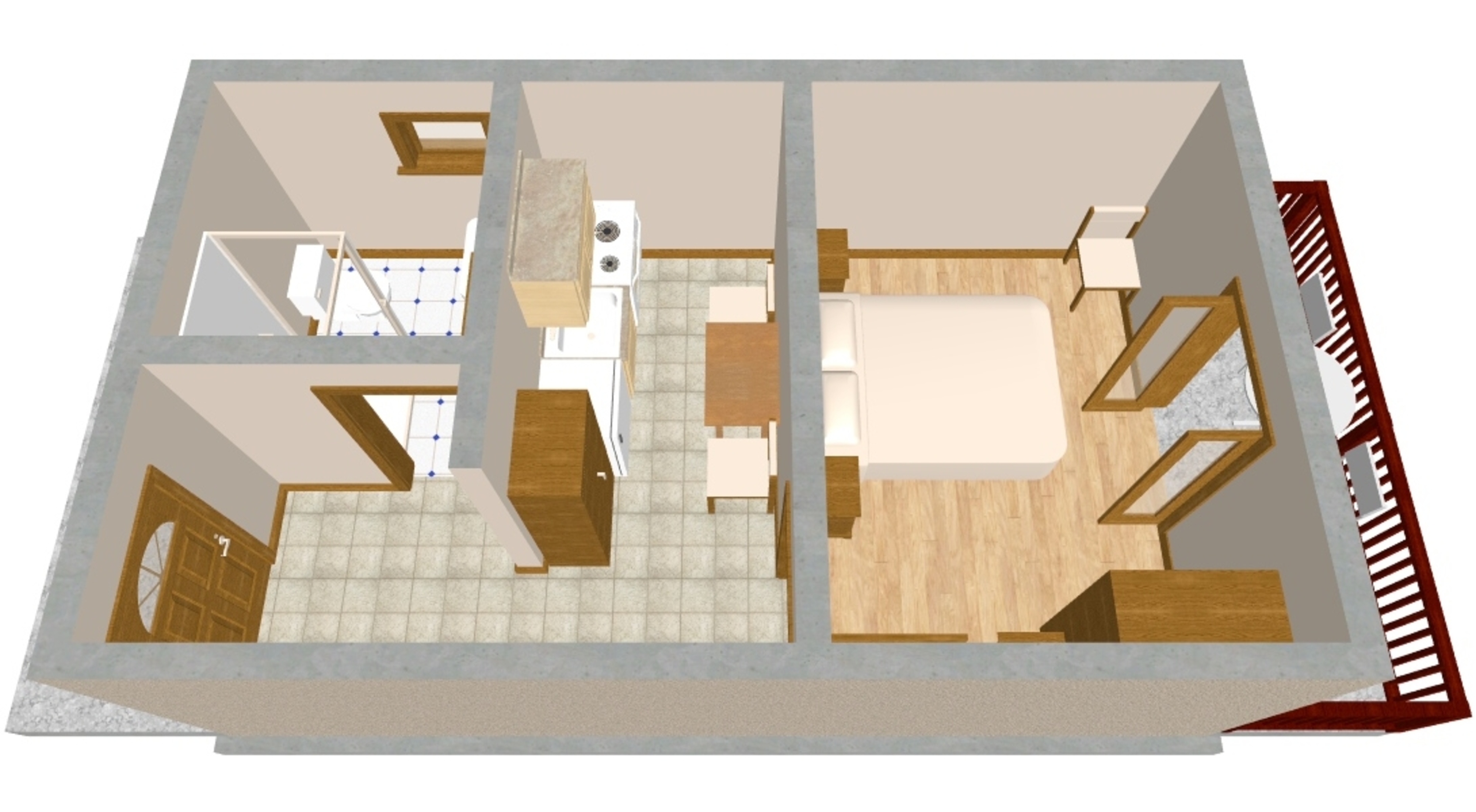 Studio flat with terrace and sea view Hvar  AS-c