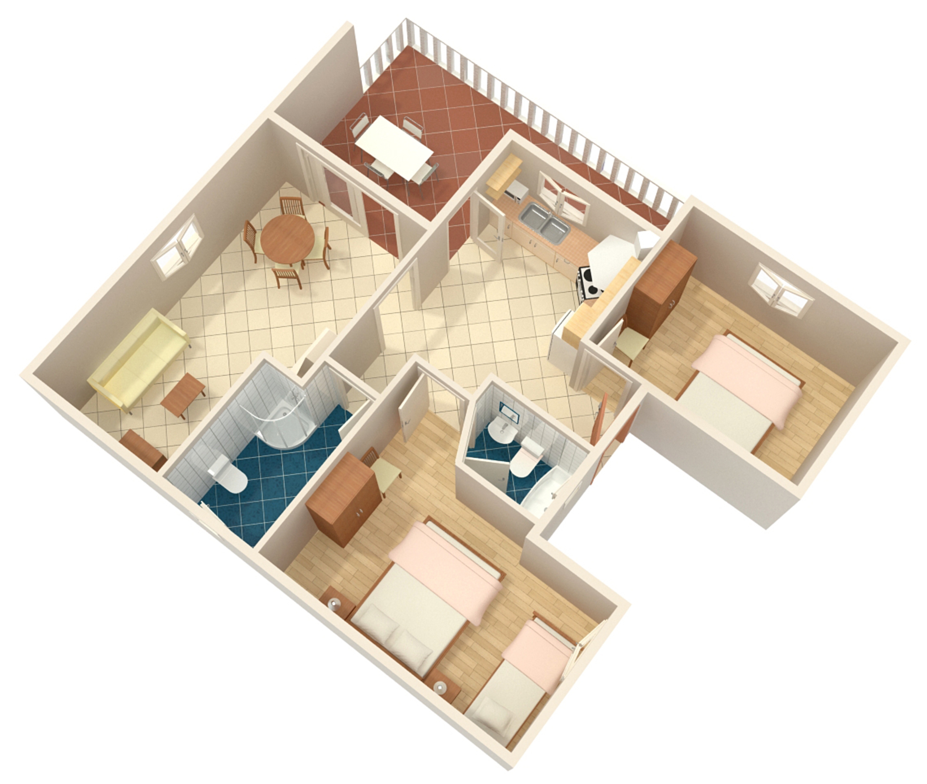 Two bedroom apartment with terrace and sea view Ivan Dolac, Hvar  A-d