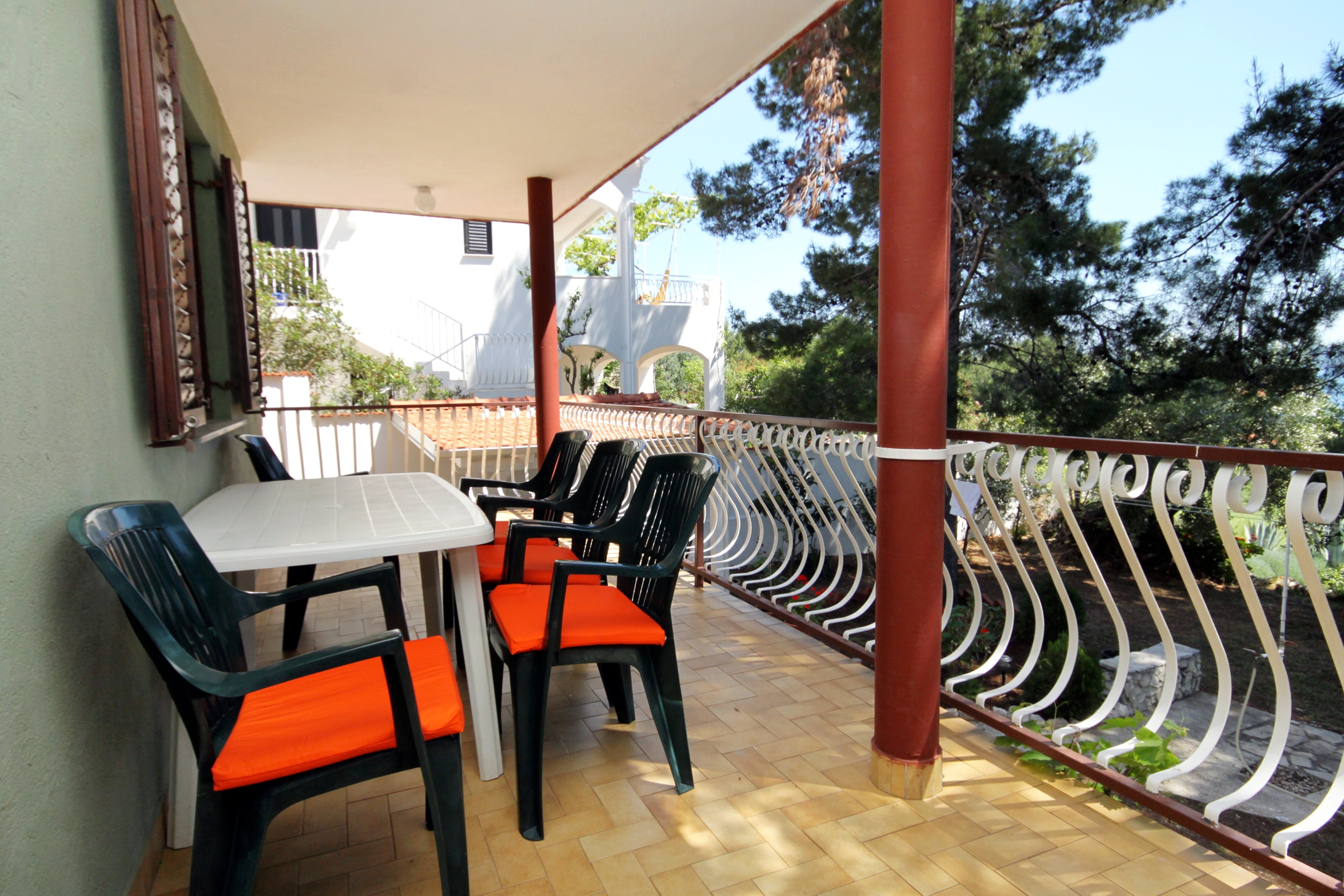 Two bedroom apartment with terrace and sea view Zavala, Hvar  A-a