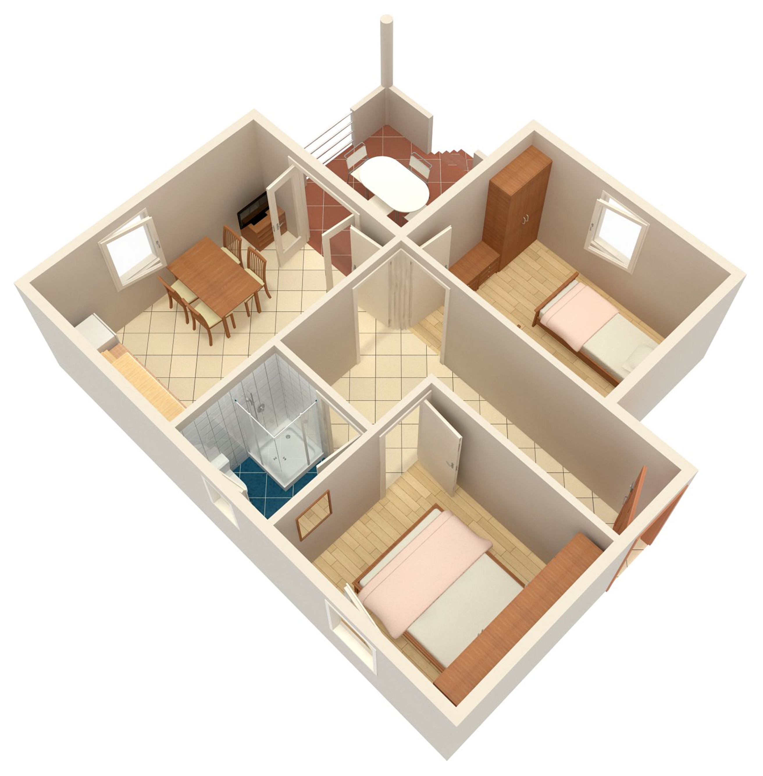 Two bedroom apartment near beach Vrsi - Mulo, Zadar  A-b