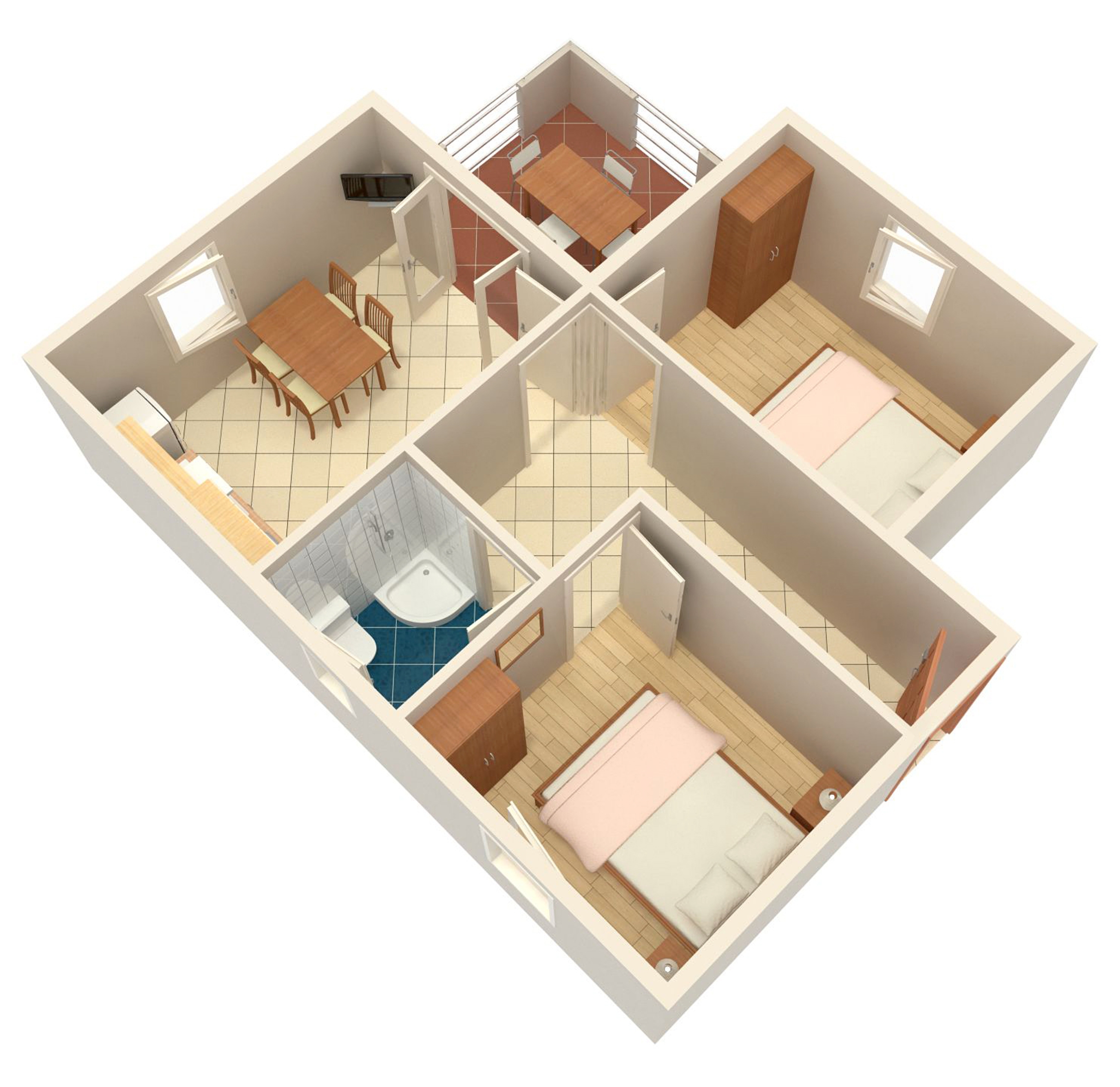 Two bedroom apartment near beach Vrsi - Mulo, Zadar  A-f