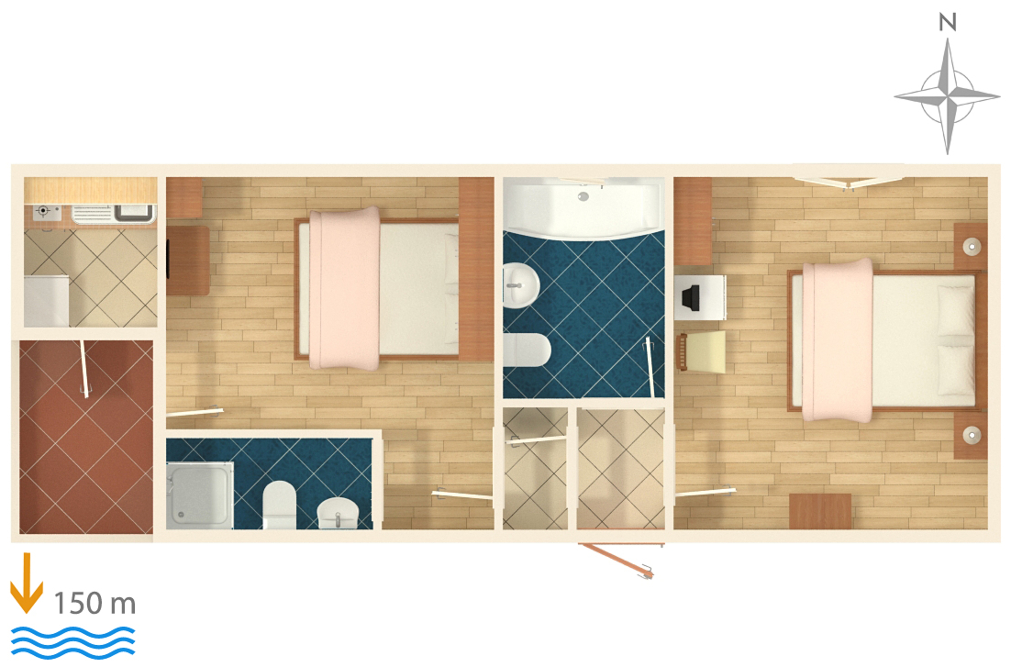 Two bedroom apartment with balcony Duće, Omiš (A-5973-b)