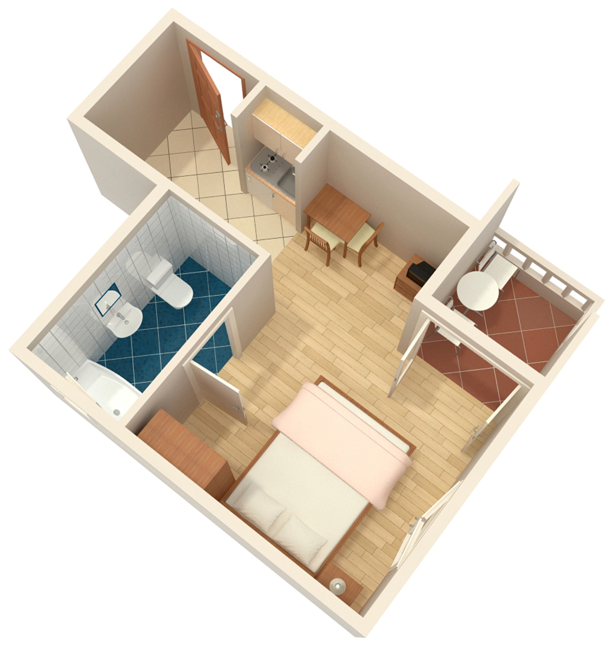 Studio flat with balcony Duće, Omiš  AS-c