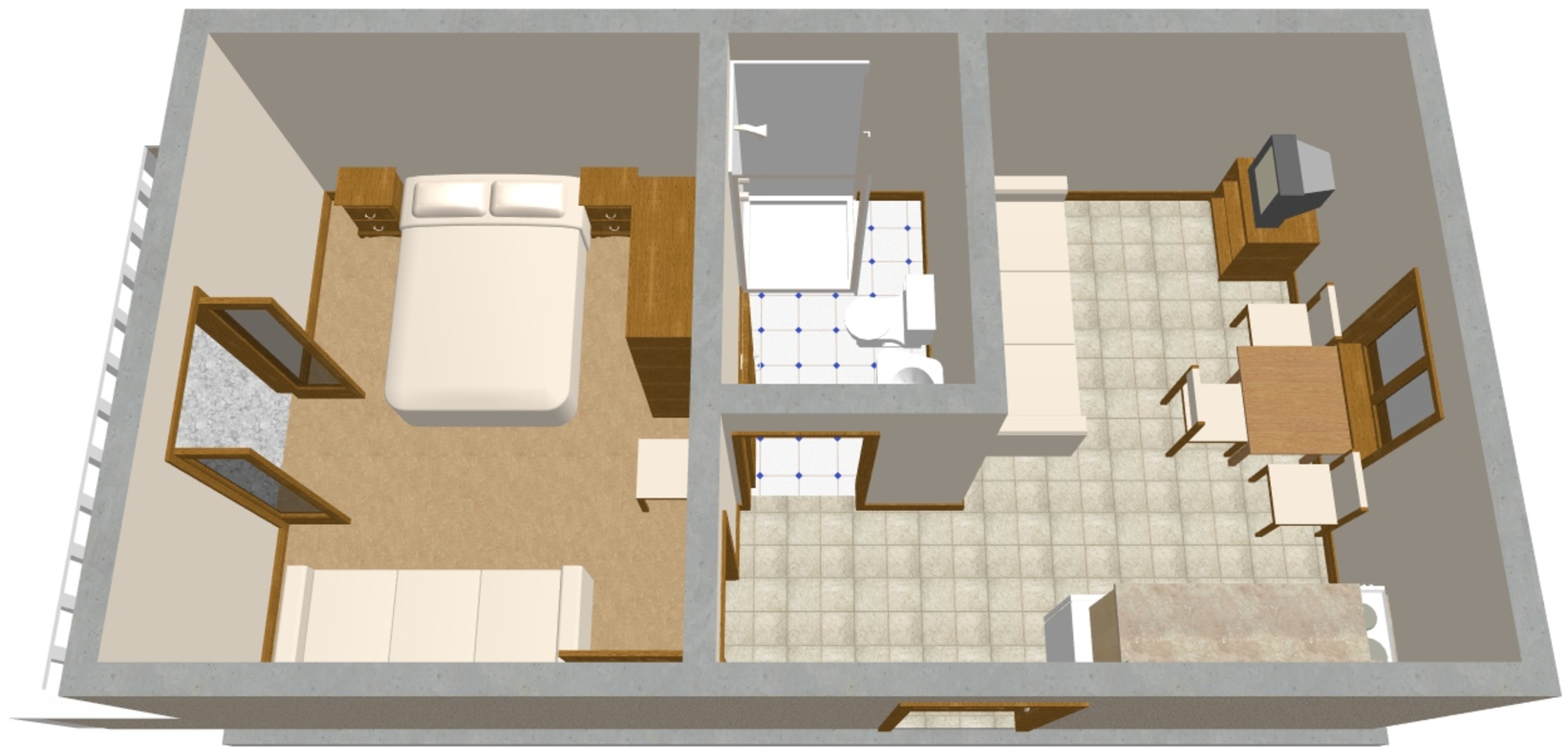 One bedroom apartment with balcony and sea view Sobra, Mljet  A-a