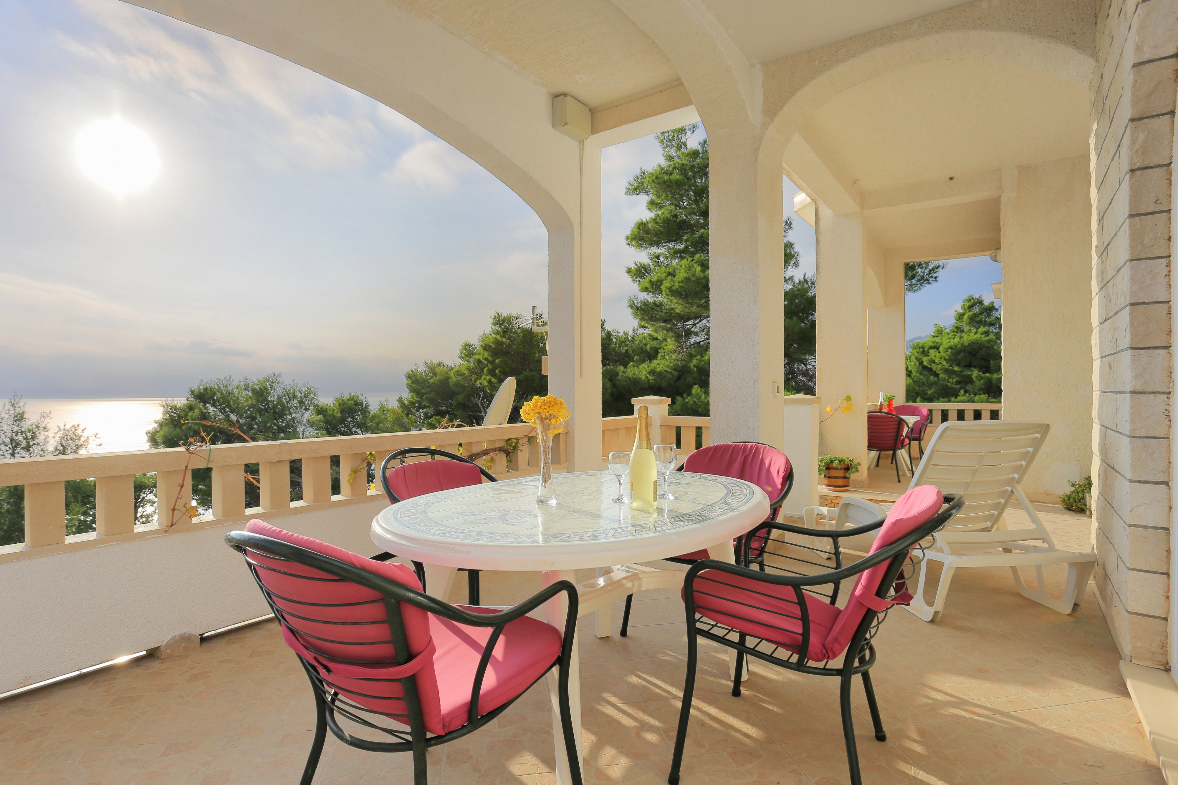One bedroom apartment with terrace and sea view Brela, Makarska  A-a