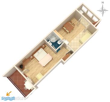 Plan Trogir, Plan in the apartment, WIFI.