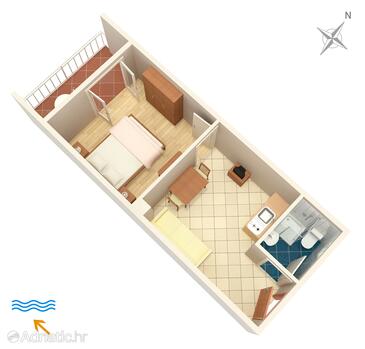 Plan Polače, Plan in the apartment, dopusteni kucni ljubimci i WIFI.