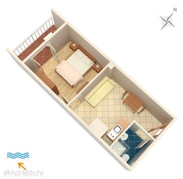 Plan Polače, Plan in the apartment, dopusteni kucni ljubimci i WIFI.