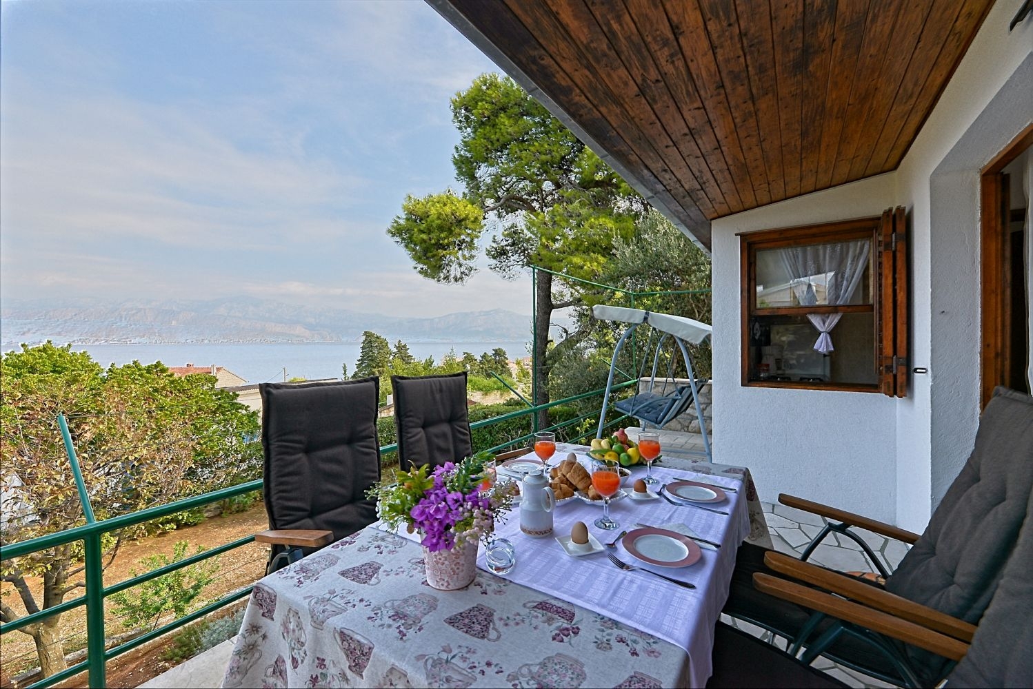 Two bedroom house with terrace and sea view Postira, Brač (K-6052)