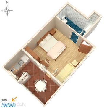 Plan Nemira, Plan in the studio-apartment, WIFI.