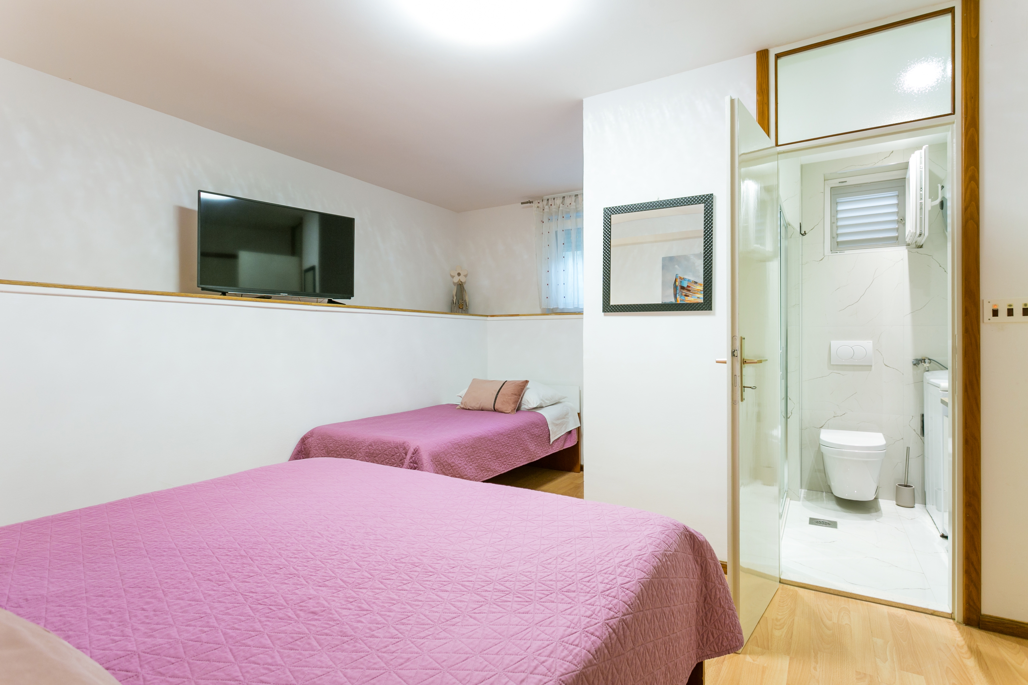 Jednosobni apartman s terasom i pogledom na more Podstrana, Split  A-c