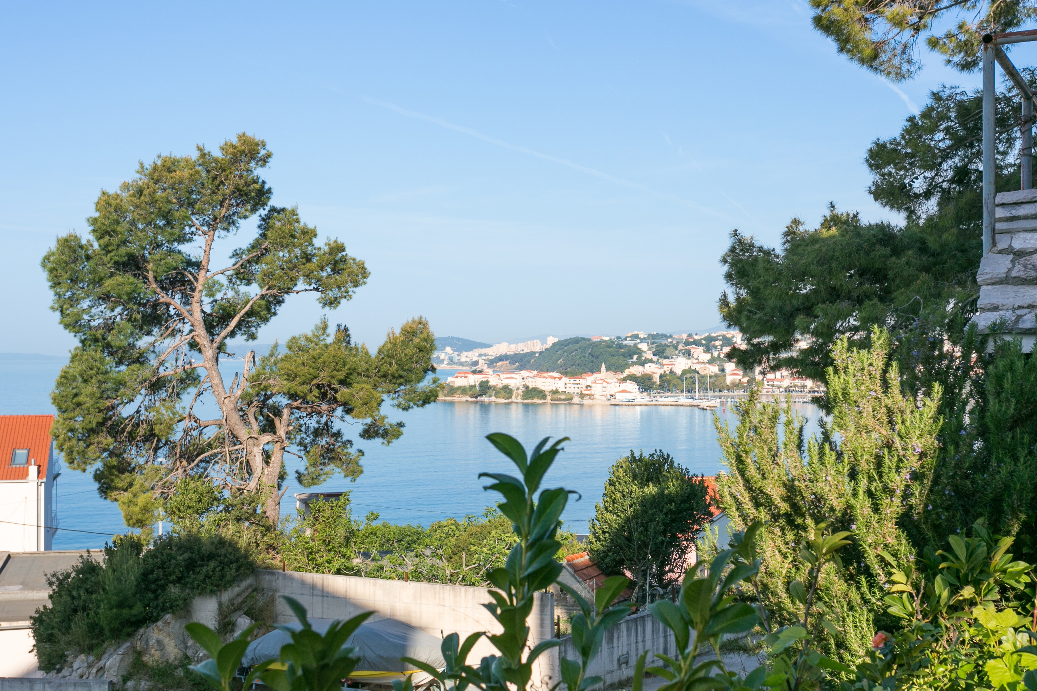 Jednosobni apartman s terasom i pogledom na more Podstrana, Split  A-c