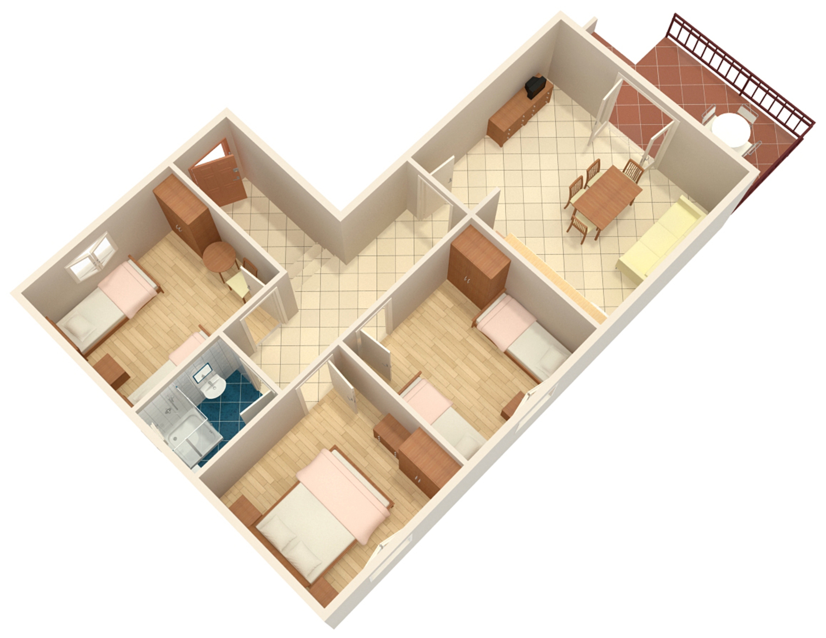 Three bedroom apartment with terrace Srima - Vodice, Vodice  A-a