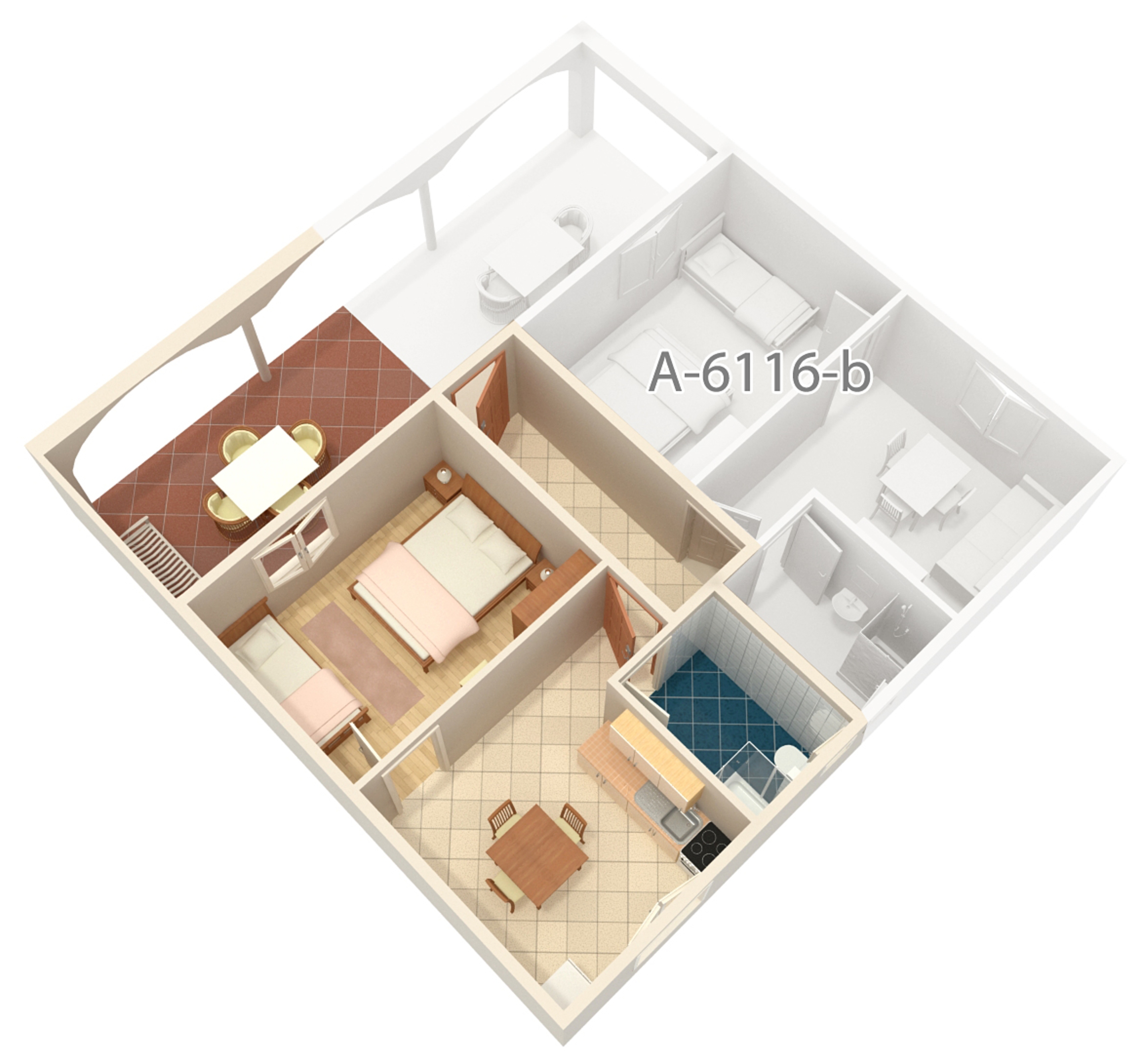 One bedroom apartment with terrace Marina, Trogir  A-a