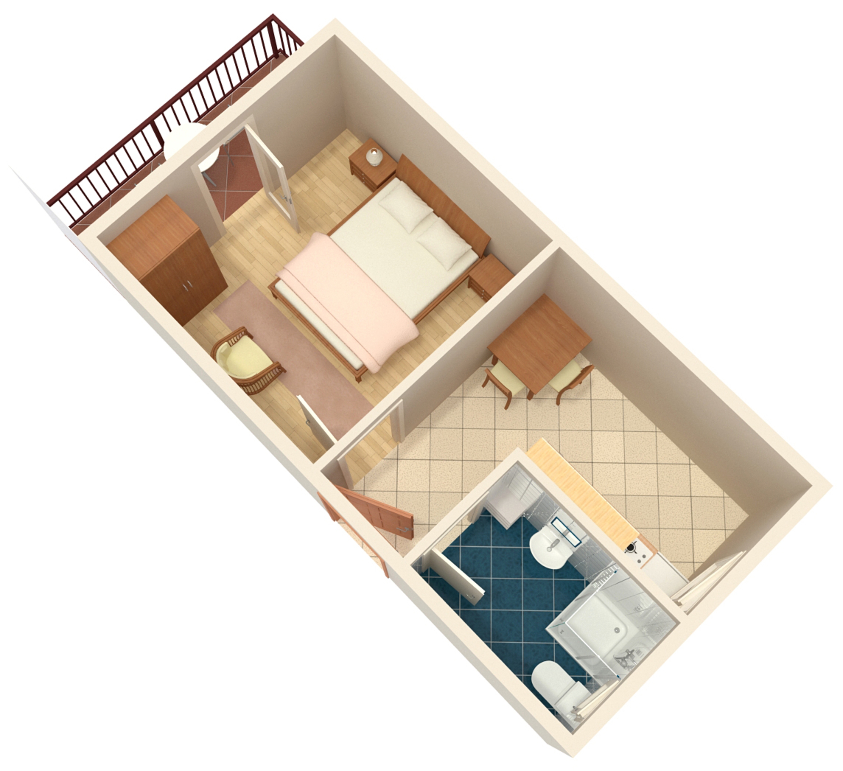 One bedroom apartment with balcony and sea view Marina, Trogir  A-e