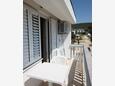 Sukošan, Balcony in the studio-apartment, with a sea view, (pet friendly) and WiFi.