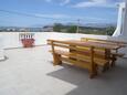 Terrace Ljubač, Terrace in the apartment, with a sea view, (pet friendly) and WiFi.