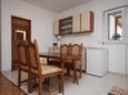 Dining room Ljubač, Dining room in the studio-apartment, air condition available, (pet friendly) and WiFi.