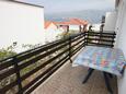 Balcony Ražanac, Balcony in the apartment, with a sea view, (pet friendly) and WiFi.