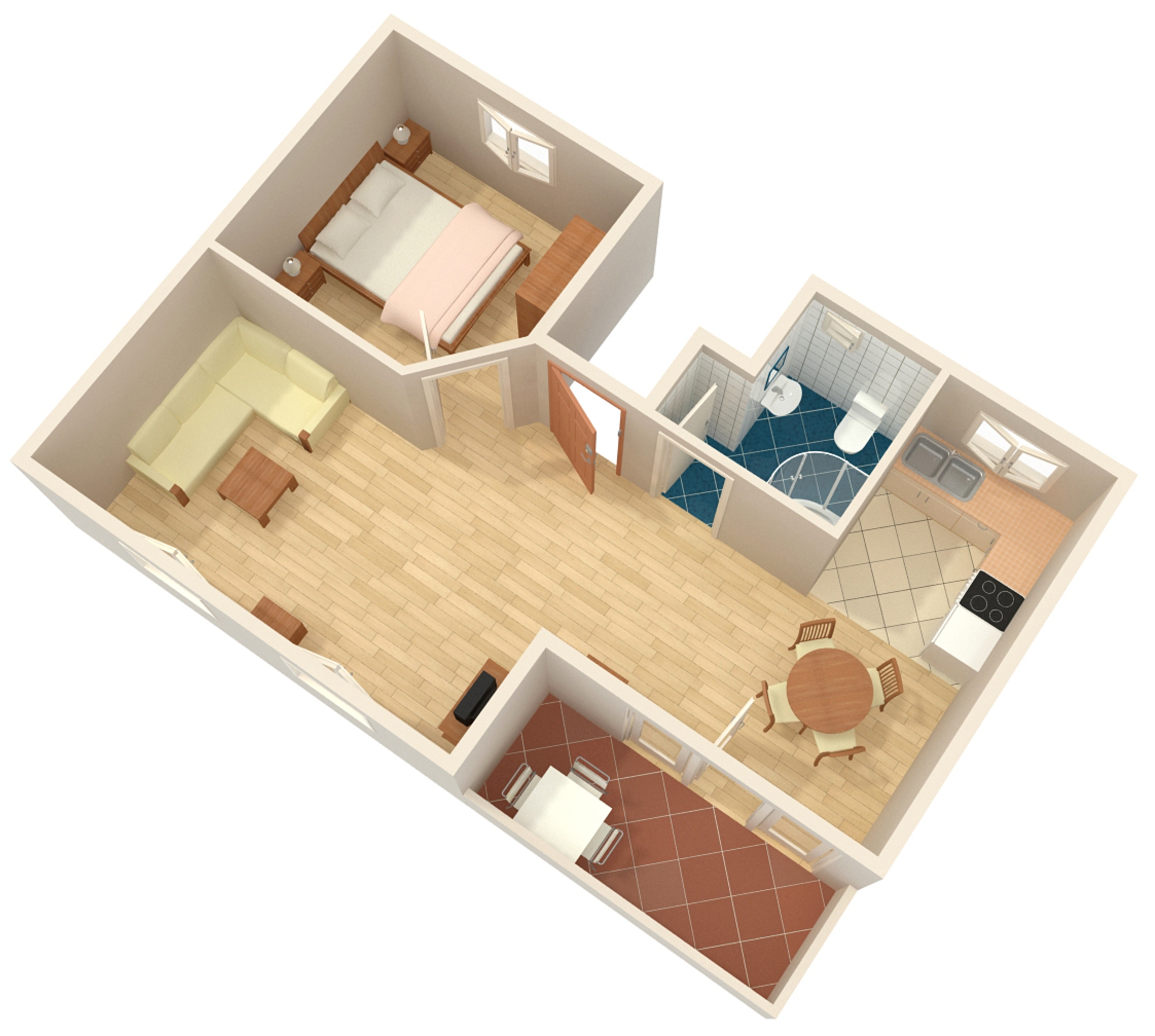 One bedroom apartment near beach Mali Iž, Iž  A-b