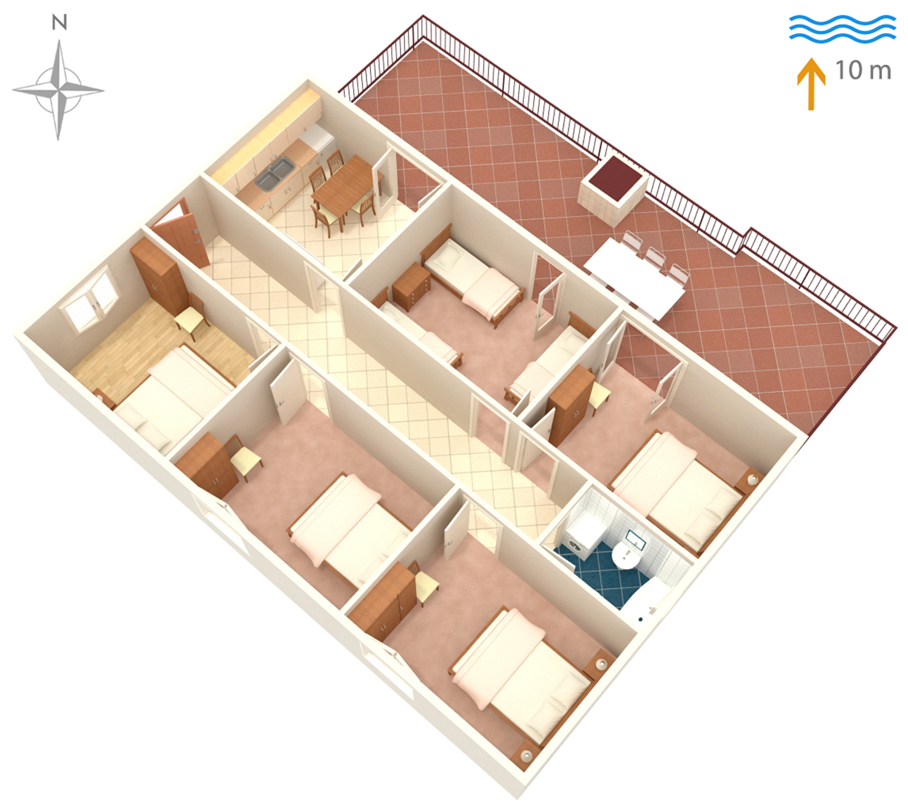 Comfortable and spacious apartment near beach Prožurska Luka, Mljet  A-a