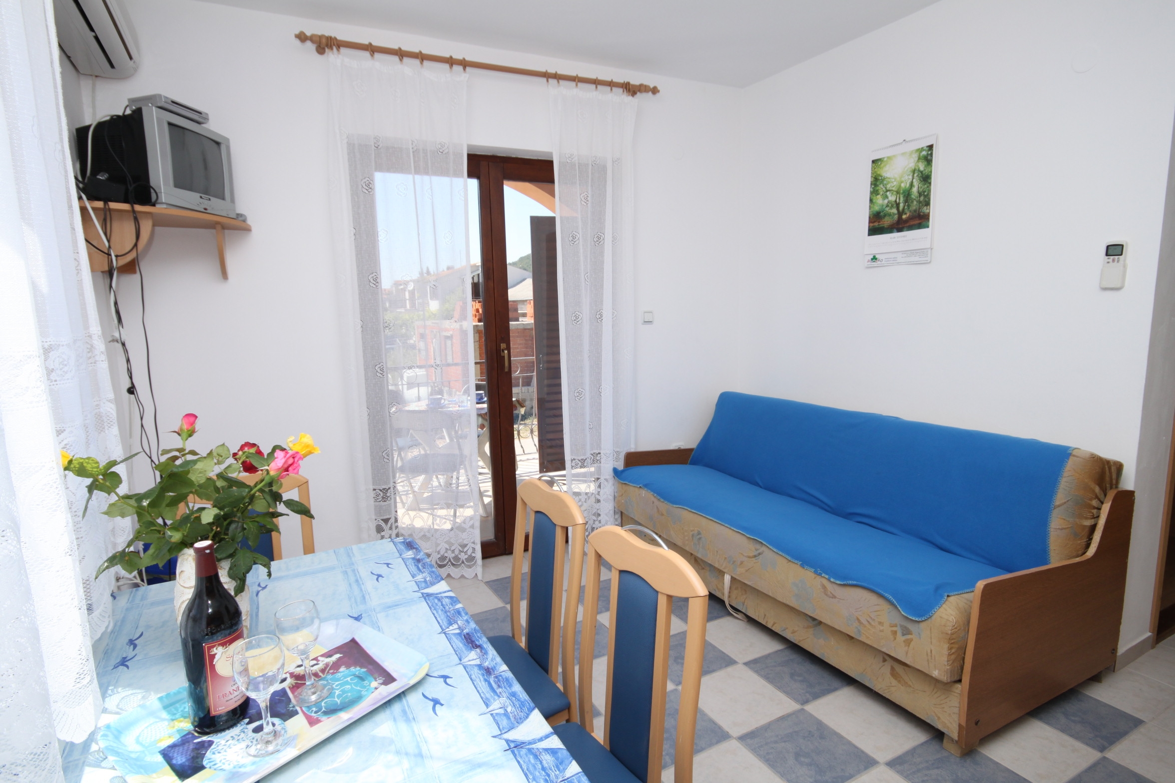 One bedroom apartment with terrace and sea view Tribunj, Vodice (A-6223-d)