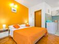 Ložnice Tribunj, Ložnice v ubytování typu studio-apartment, domácí mazlíčci povoleni a WiFi.
