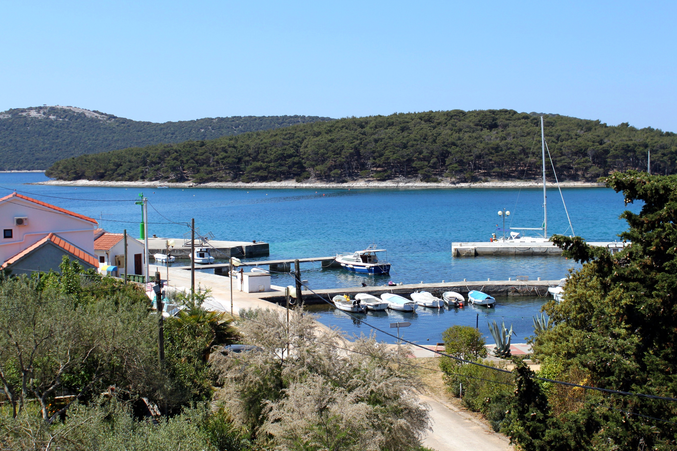 One bedroom apartment with terrace and sea view Brgulje, Molat  A-a