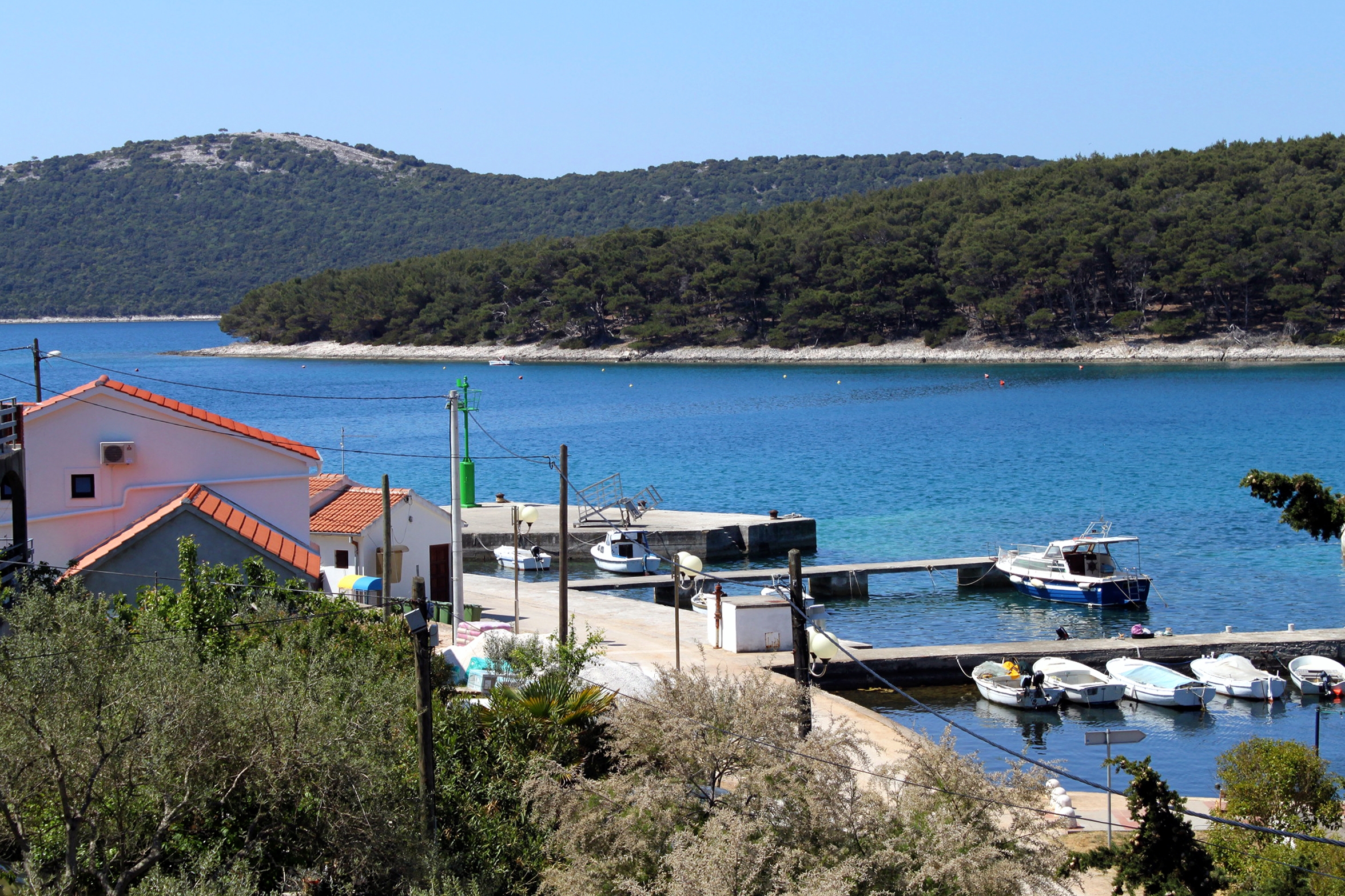 One bedroom apartment with terrace and sea view Brgulje, Molat  A-b