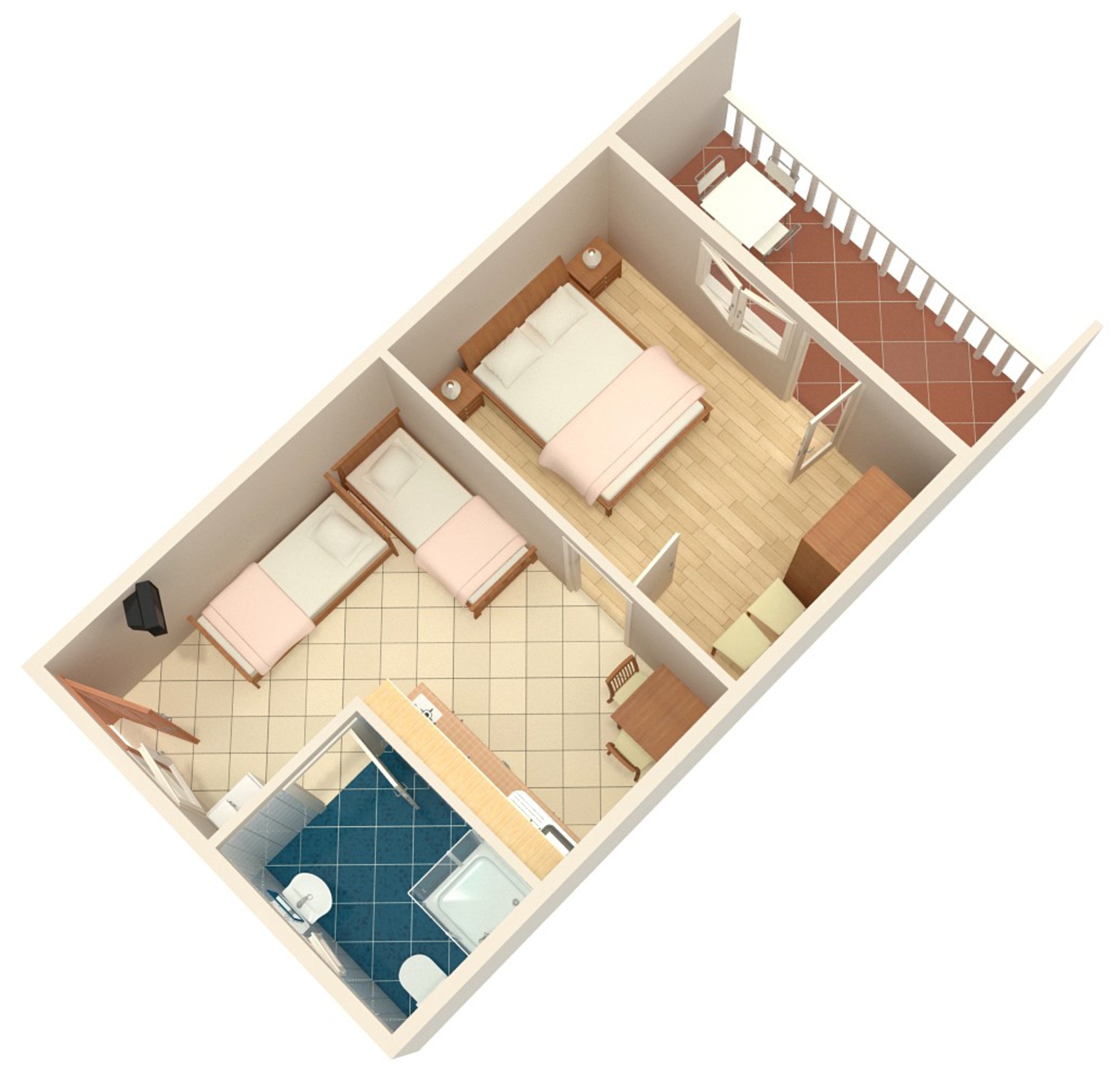 One bedroom apartment with terrace Sabunike, Zadar  A-a