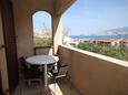 Pag, Balkon 1 in the apartment, with a sea view, (pet friendly) en WiFi.