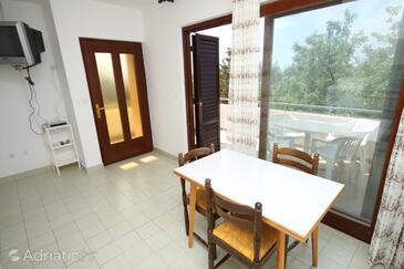 Dining room Novalja, Dining room in the apartment, dopusteni kucni ljubimci i WIFI.